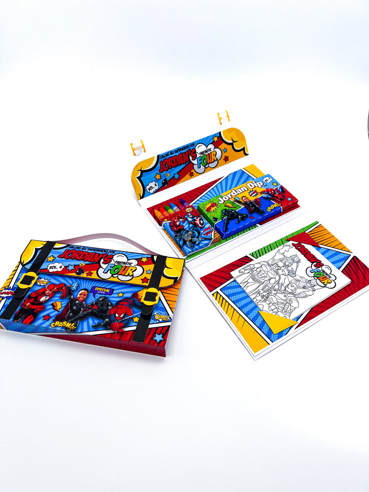 Custom Coloring + Snack Suitcase