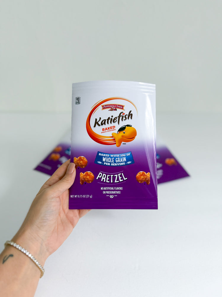 Custom Gold Fishy Crackers Bags