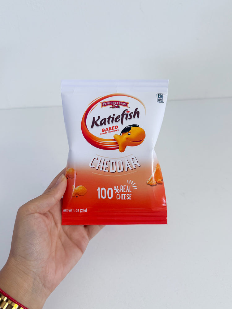 Custom Gold Fishy Crackers Bags