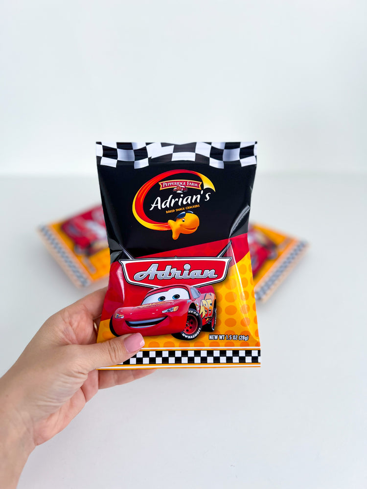 Custom Gold Fishy Crackers Bags