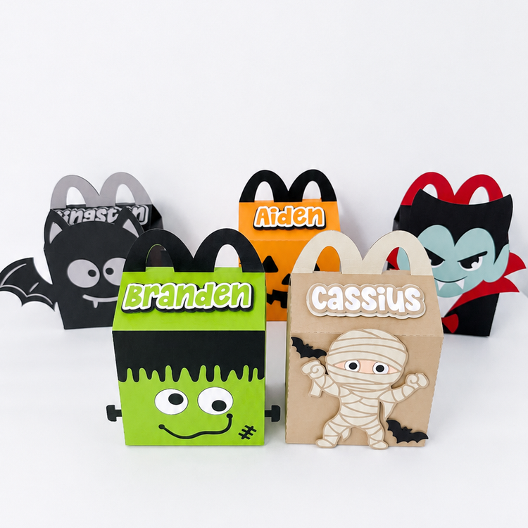 Custom Favor Box - Halloween Happy Kids Meal