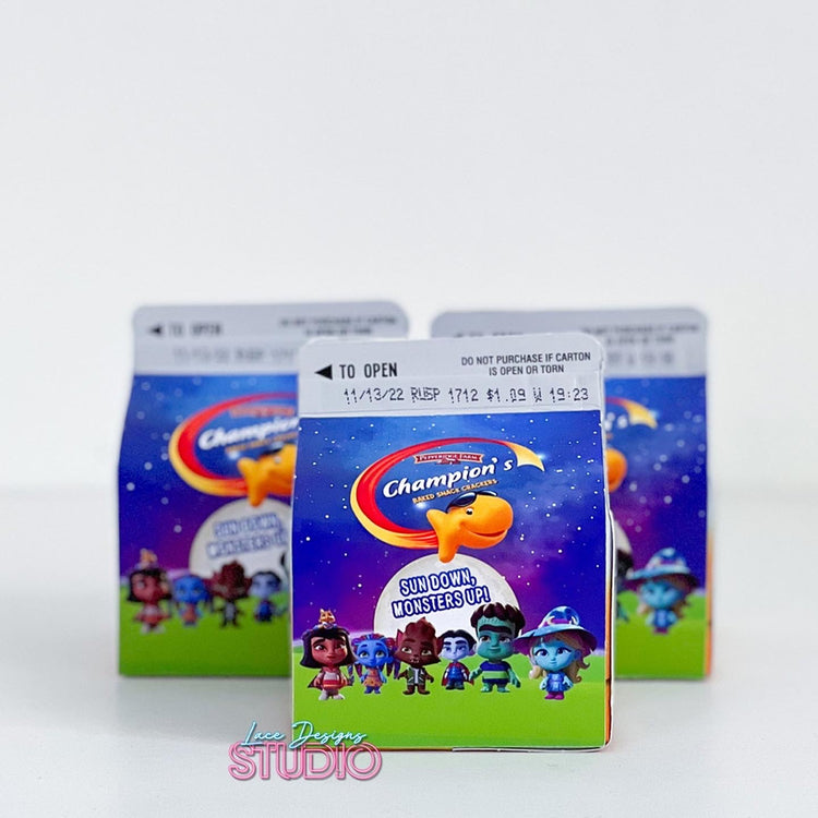 Custom Gold Fishy Crackers Boxes