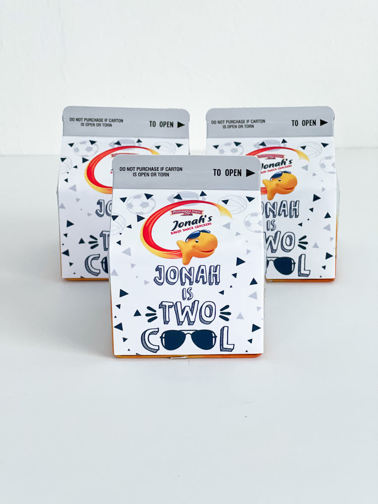 Custom Gold Fishy Crackers Boxes