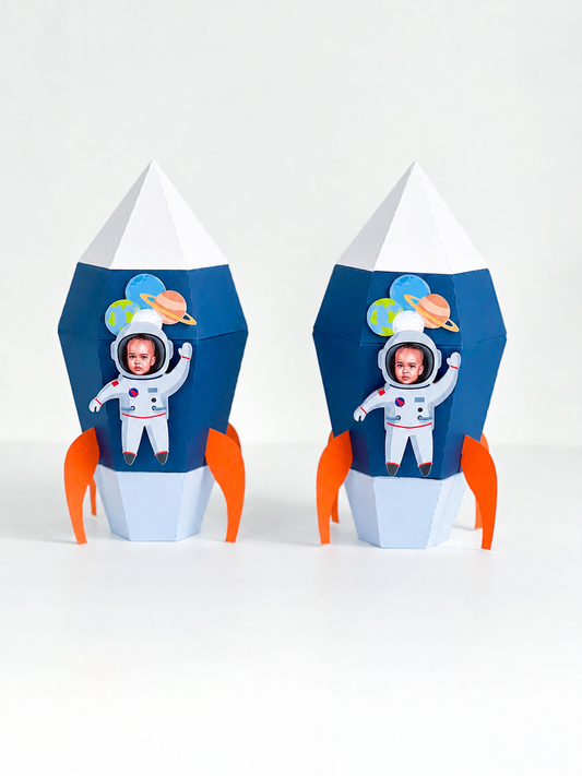 Custom Favor Box - Rocketship