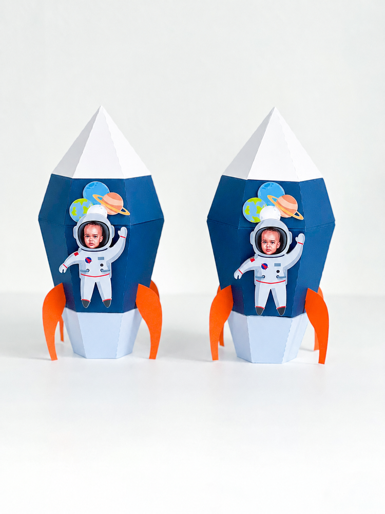 Custom Favor Box - Rocketship