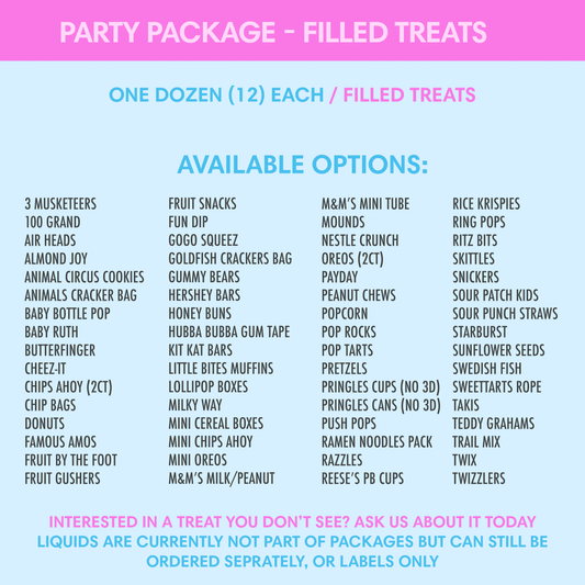 Party Package - Filled Treats - You Pick