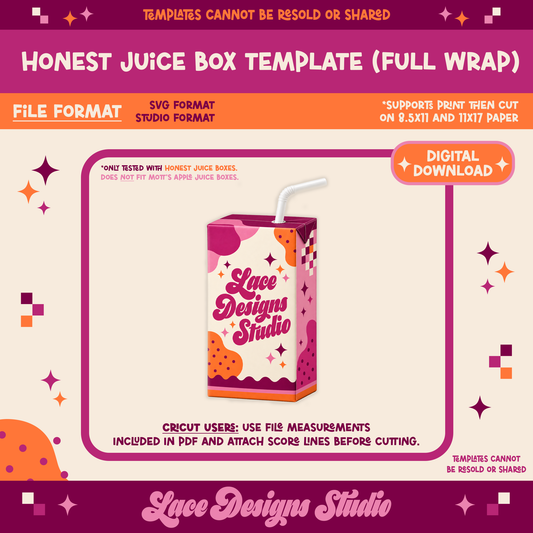 Template - Honest Juice Box (Full Wrap)