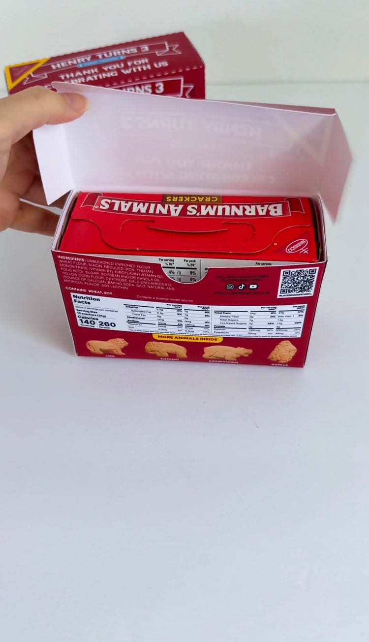 Custom Animal Circus Crackers Box