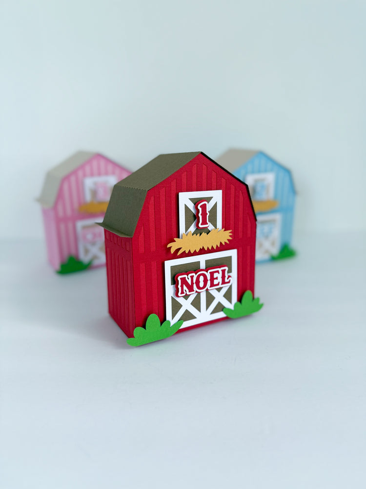 Custom Favor Box - Farm Barn