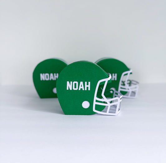 Custom Favor Box - Sports Football Helmets