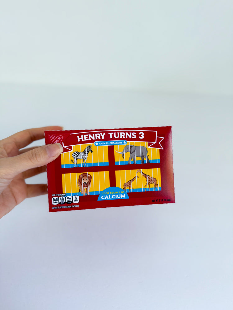 Custom Animal Circus Crackers Box