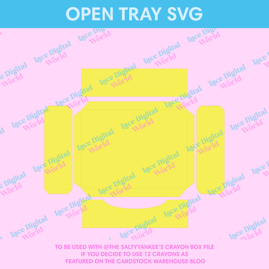 Template - Open Tray Crayon SVG