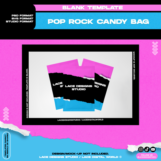 Template - Pop Rocks Candy Bag