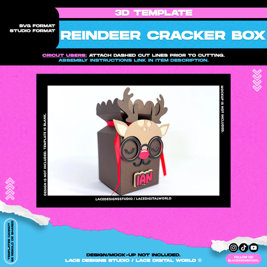 Template - Reindeer Cracker Box
