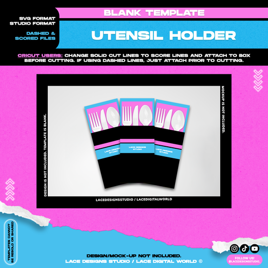 Template - Utensil Holder SVG