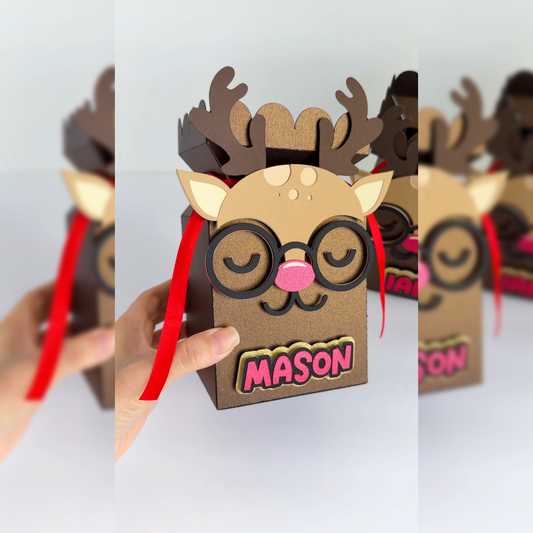 Template - Reindeer Cracker Box