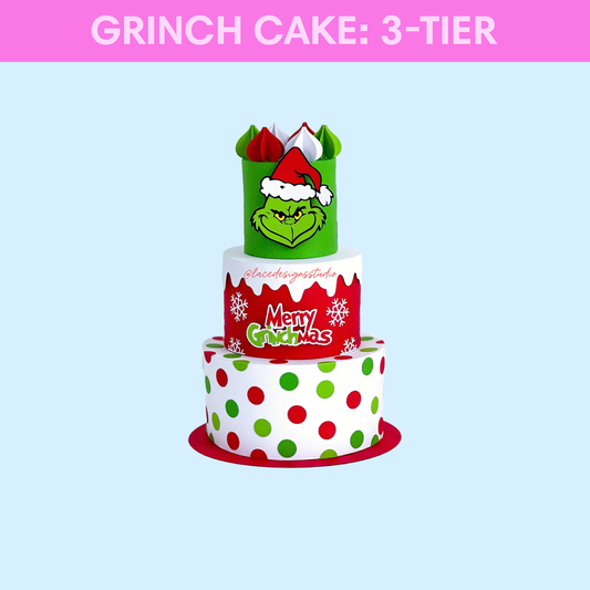 Template - 3D Grinch Cake Box