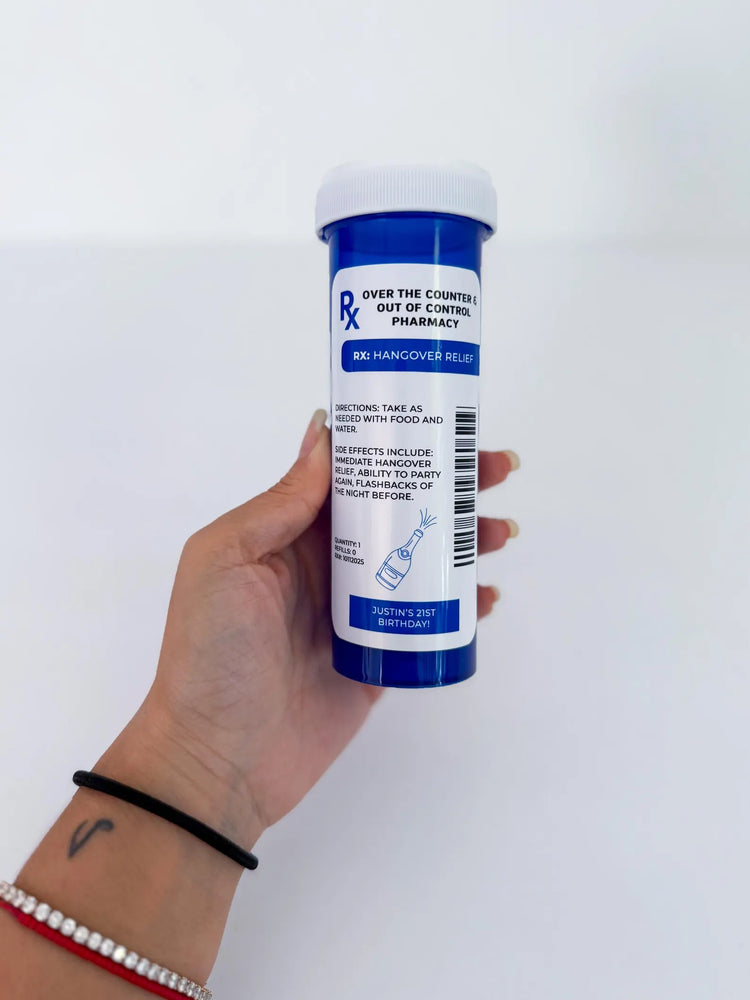 Custom Hangover Recovery Kit, RX Pill Bottles