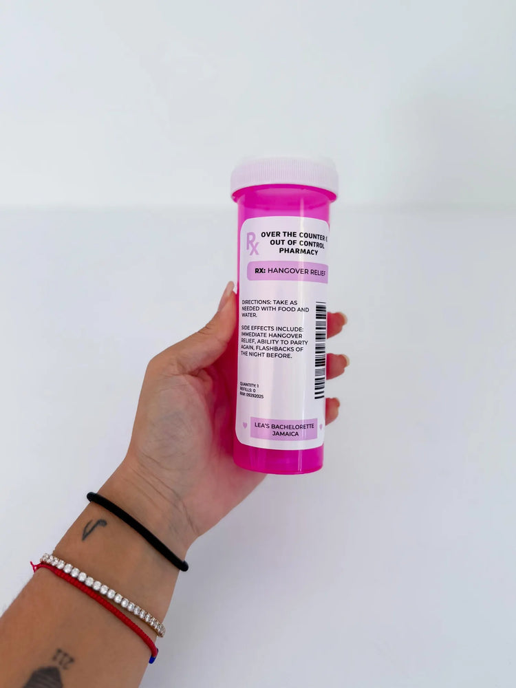Custom Hangover Recovery Kit, RX Pill Bottles