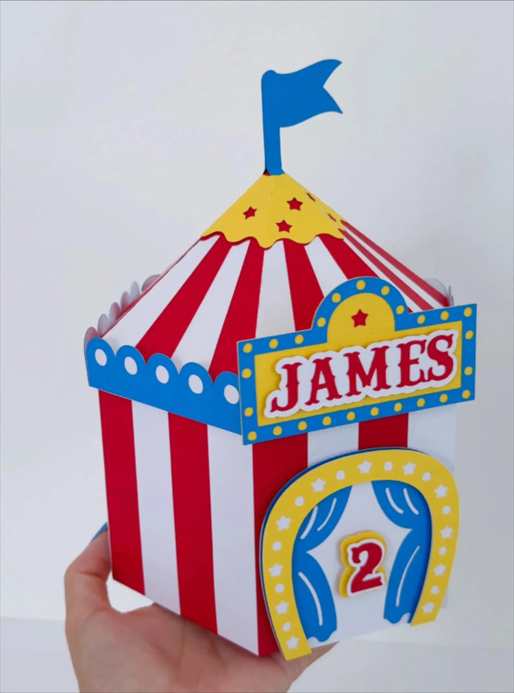 Custom Favor Box - Circus Tent Boxes