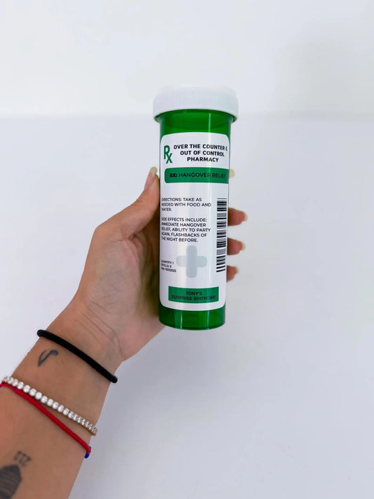 Custom Hangover Recovery Kit, RX Pill Bottles