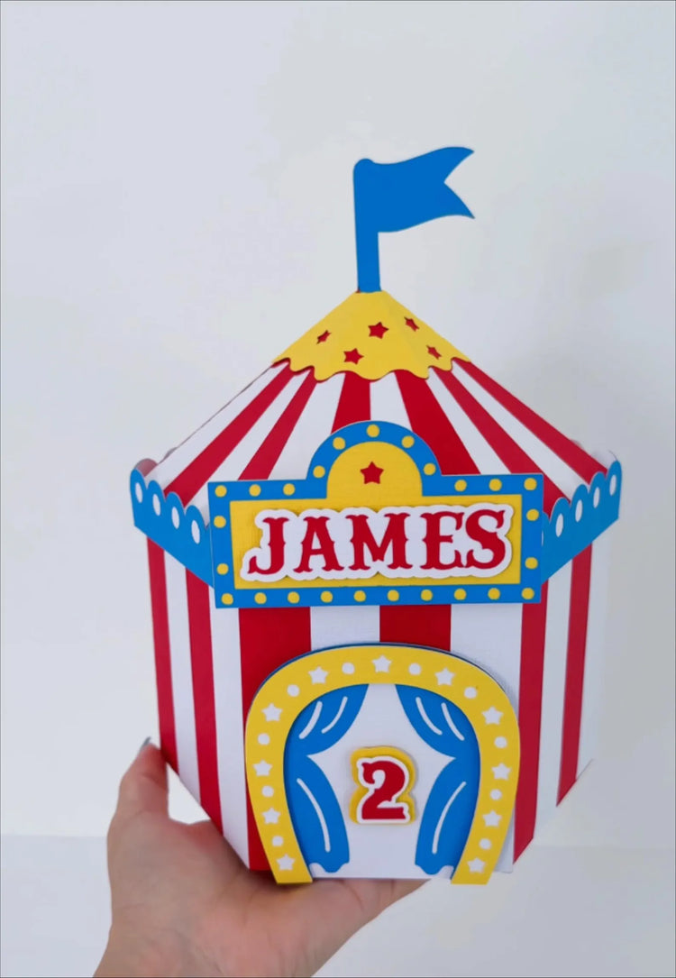 Custom Favor Box - Circus Tent Boxes