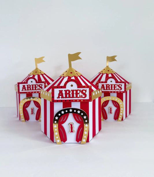 Custom Favor Box - Circus Tent Boxes