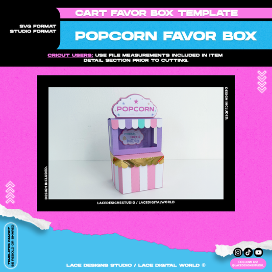 Template - Popcorn Box Stand Template