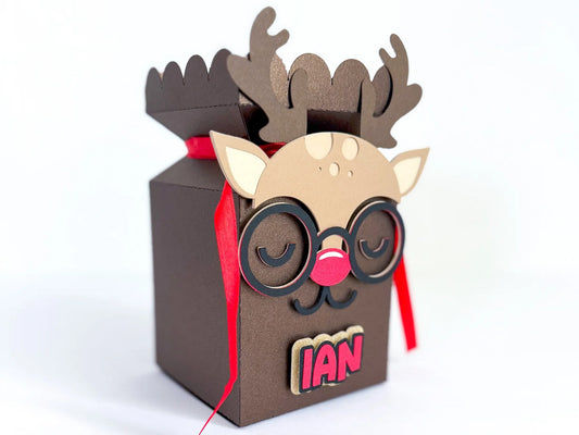 Template - Reindeer Cracker Box