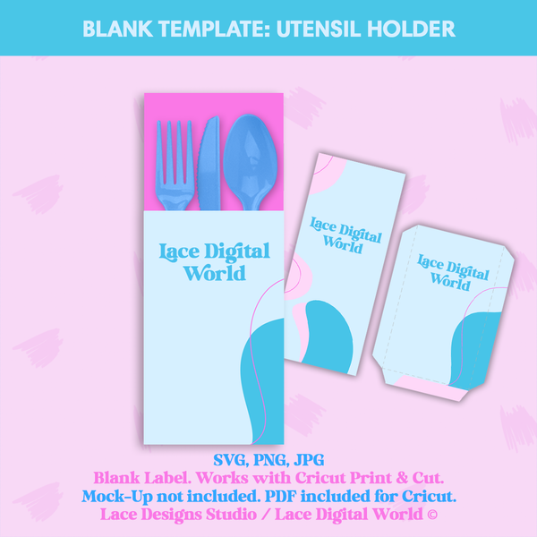 Template Utensil Holder SVG Lace Designs Studio